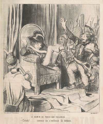 The Kid of Paris på Tuilerierne af Honoré Daumier