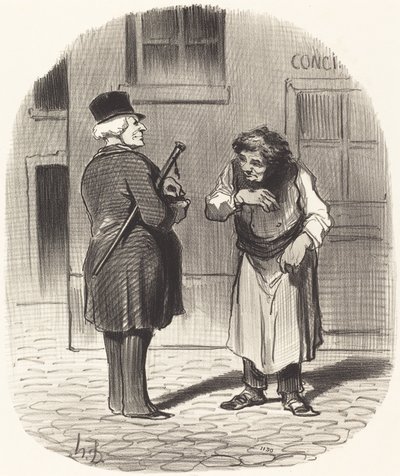 Nytårsdag af Honoré Daumier