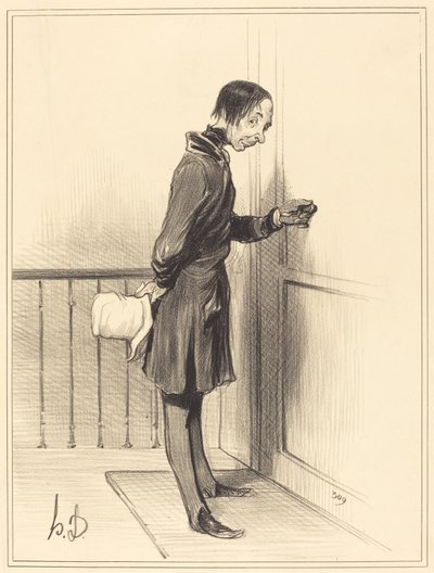 Tiggeren derhjemme af Honoré Daumier