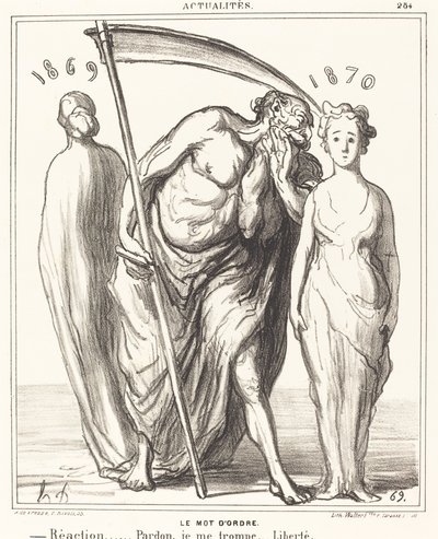 Kodeordet: Reaktion... Tilgivelse... Frihed af Honoré Daumier