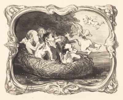 Den forladte rede af Honoré Daumier