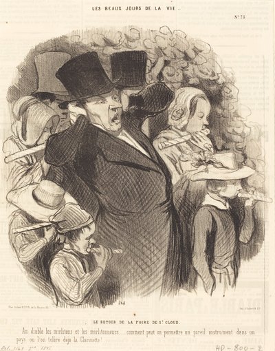 Saint-Cloud-messen vender tilbage af Honoré Daumier