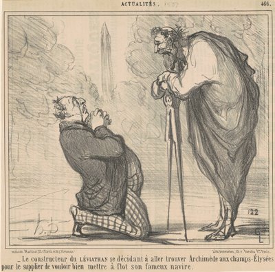 Bygherren af ​​Leviathan besluttede... af Honoré Daumier
