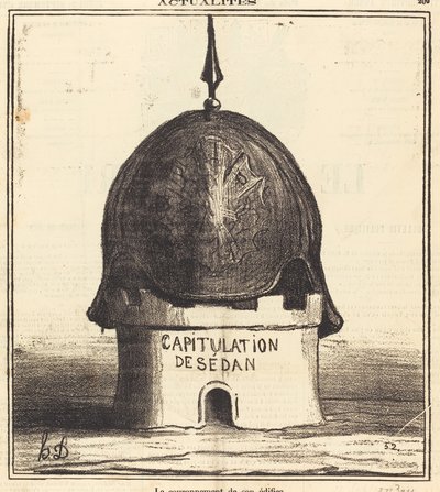 Kronen på hans bygning af Honoré Daumier