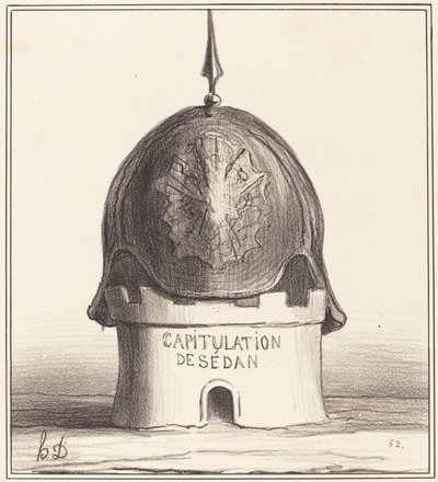 Kronen på hans bygning af Honoré Daumier