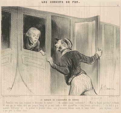 Faren for at døse af under rejsen af Honoré Daumier