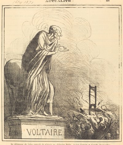 Calas-forsvareren trøstede... af Honoré Daumier