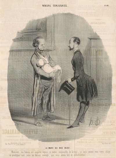 Blåstrømpe mand... af Honoré Daumier