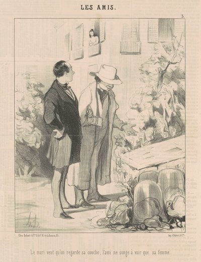 Manden vil have os til at se på hans ble... af Honoré Daumier