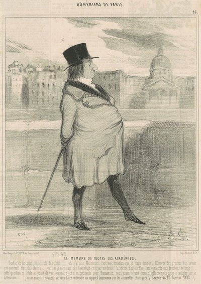Medlem af alle akademier af Honoré Daumier