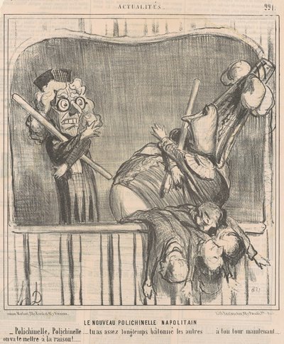 Den nye napolitanske marionet af Honoré Daumier