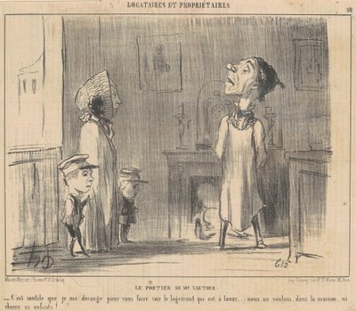 Mr Vultures dørmand af Honoré Daumier