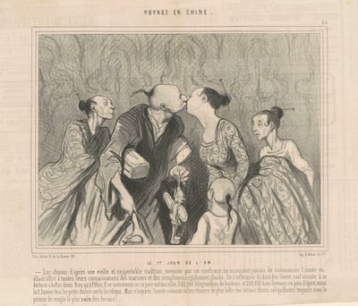Årets første dag af Honoré Daumier