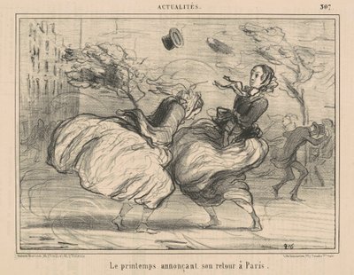 Foråret annoncerer sin tilbagevenden til Paris af Honoré Daumier