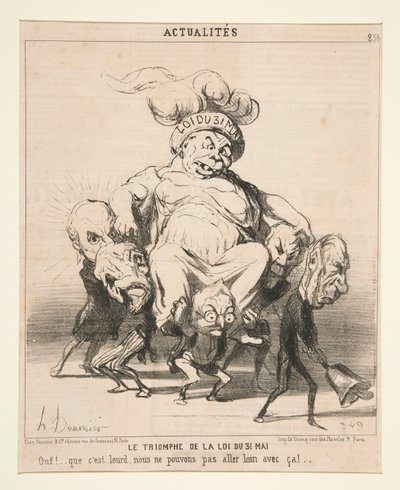 Lovens triumf af 31. maj fra Actualites af Honoré Daumier