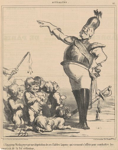 Kejser Nicholas modtager en deputation... af Honoré Daumier