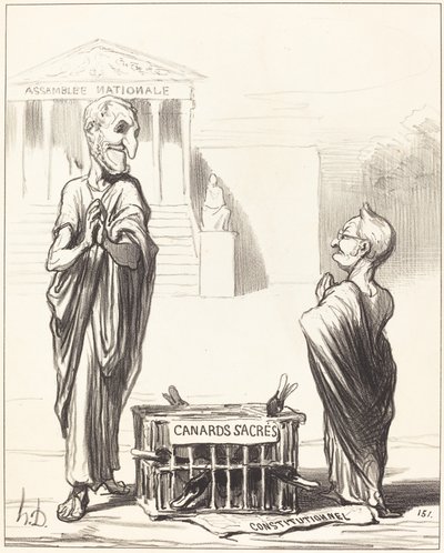 Augurs of the Empire... af Honoré Daumier