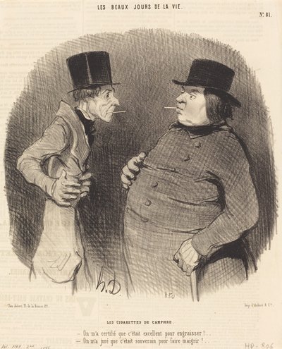 Kamfer cigaretter af Honoré Daumier
