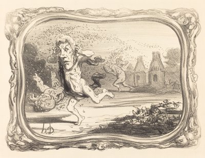 De nysgerrige straffet af Honoré Daumier