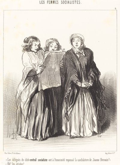 De delegerede fra den centrale socialistiske klub afviste... af Honoré Daumier