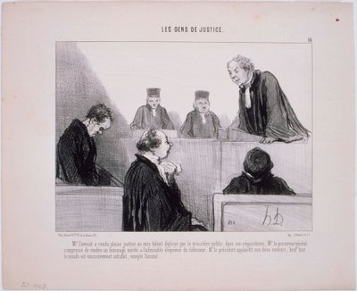 Retfærdighedens folk - hr. Advokaten gav fuld retfærdighed af Honoré Daumier