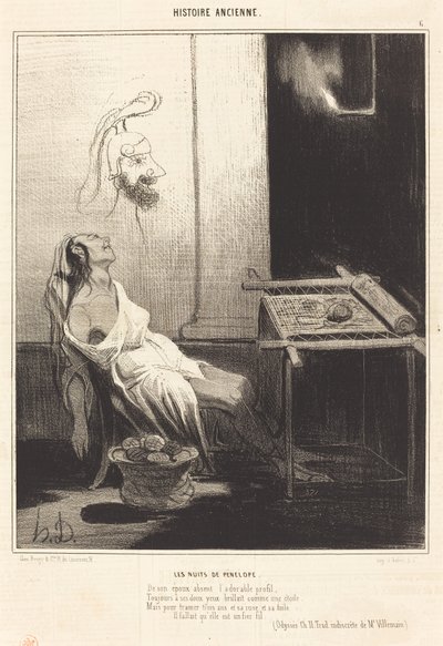 Penelopes nætter af Honoré Daumier