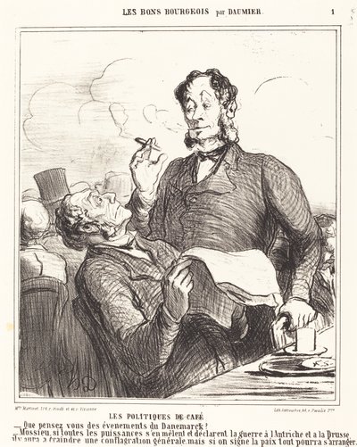 Kaffepolitikker af Honoré Daumier