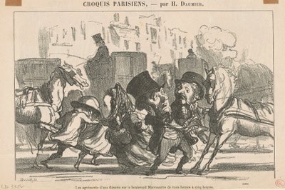 Bekvemmelighederne ved en flanerie... af Honoré Daumier