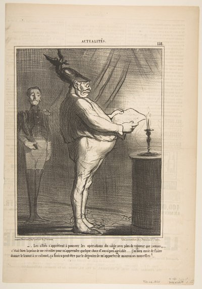 De allierede forbereder sig på at presse belejringsoperationerne med mere kraft... 26. februar 1855. af Honoré Daumier