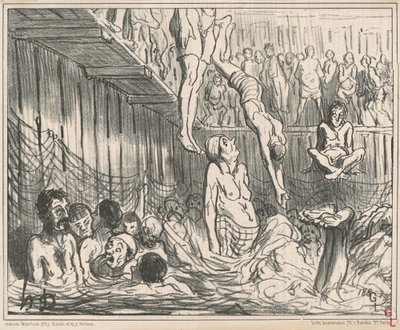 De fire-penny bade af Honoré Daumier