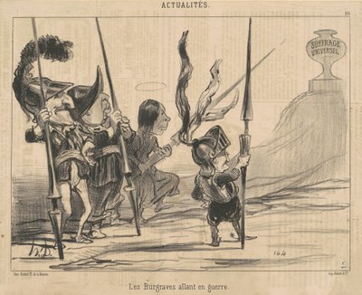 Burgraverne går i krig af Honoré Daumier