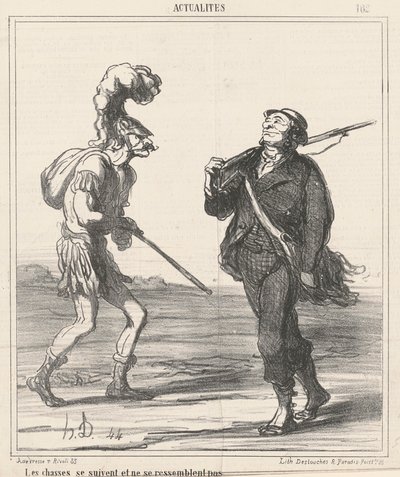 Jagter... Lign ikke ens af Honoré Daumier