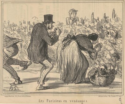 Parisere i druehøsten af Honoré Daumier