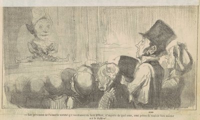 Menneskene i det venlige samfund, der... af Honoré Daumier