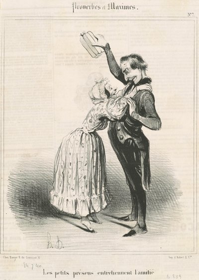 De små gaver... af Honoré Daumier