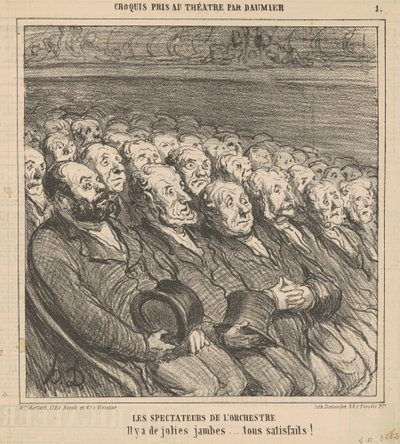 Orkester tilskuere af Honoré Daumier