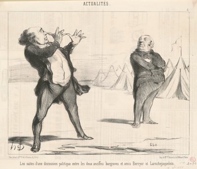 Efterspillet af en politisk diskussion... af Honoré Daumier
