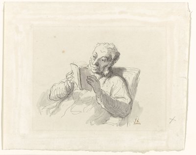 læsende mand af Honoré Daumier
