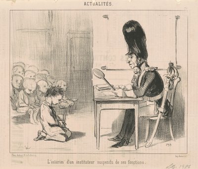 Midlertidig af en suspenderet lærer... af Honoré Daumier