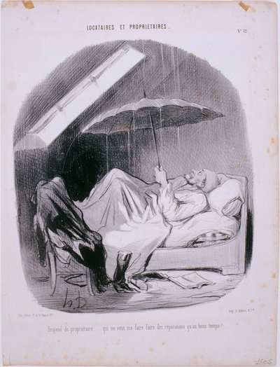 Lejere og udlejere - Udlejer Brigand af Honoré Daumier