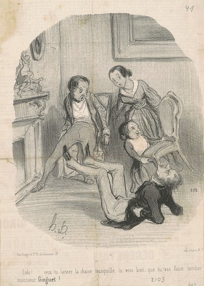 Lolo!...vil du lade stolen være i fred... af Honoré Daumier