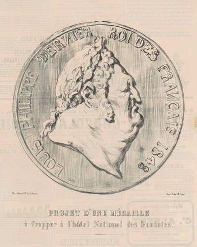 Louis-Philippe, sidste konge af franskmændene af Honoré Daumier