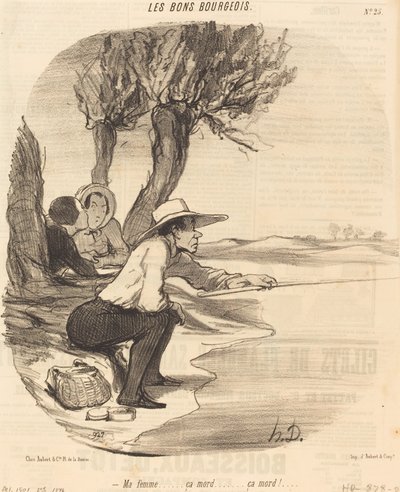 Min kone... den bider... den bider! af Honoré Daumier