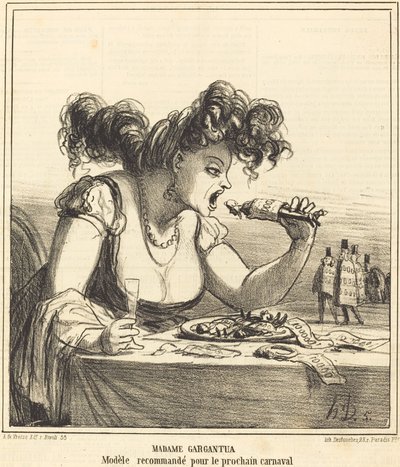 Fru Gargantua af Honoré Daumier