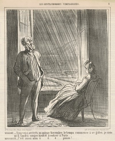 Madame ...Her er vi ... den femtende november af Honoré Daumier