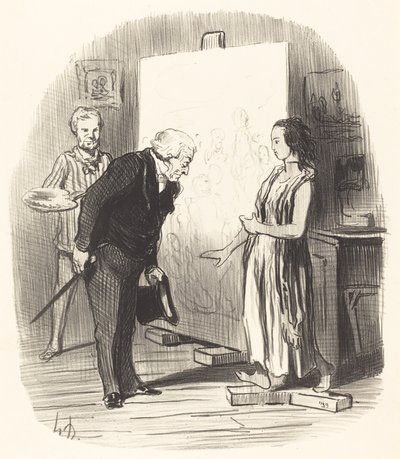 Frue, jeg har den ære! af Honoré Daumier