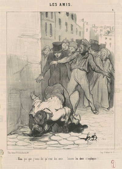 Men værre end jeg fortæller dig, at de er venner... af Honoré Daumier