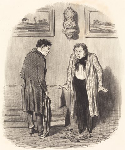 Men når jeg fortæller dig, at jeg ikke kan bevæge mine fødder... af Honoré Daumier