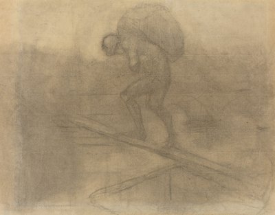 Mand, der bærer en sæk af Honoré Daumier
