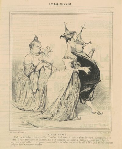 kinesisk bryllup af Honoré Daumier